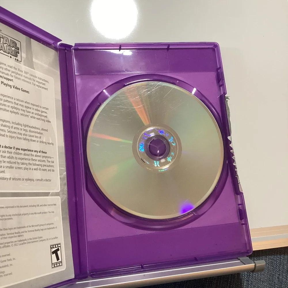 Star Wars Kinect Xbox 360 Game LucasArts Microsoft Studios 2012 Purple Case